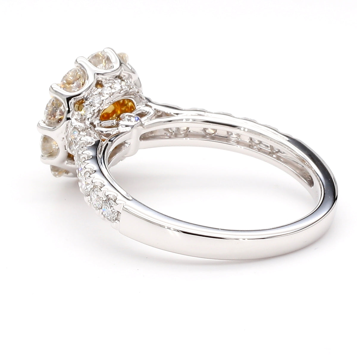 Natural Orange Round Diamond Ring | GIA Certified