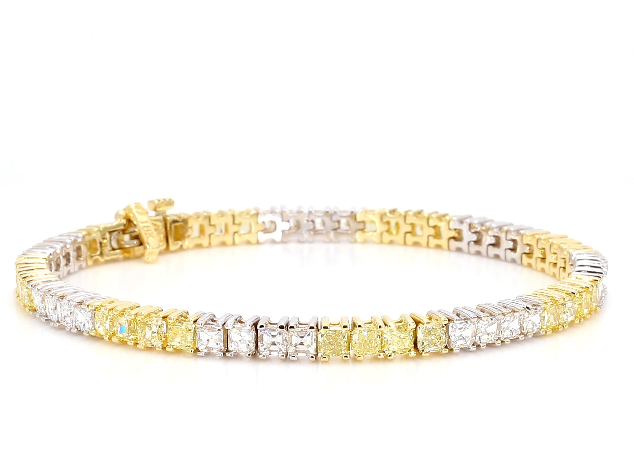 Natural Yellow Radiant Diamond Bracelet