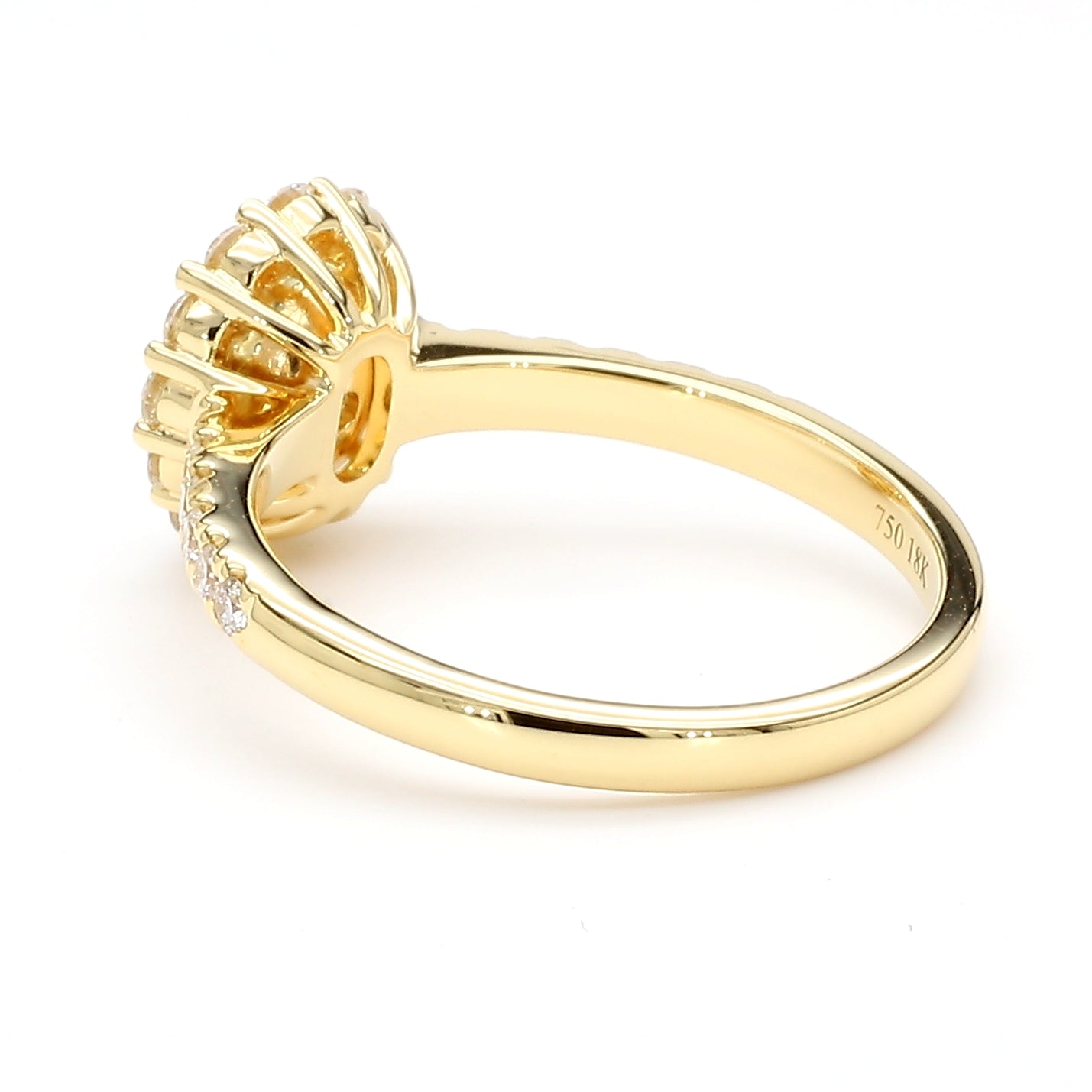 Natural Yellow Oval Diamond Ring