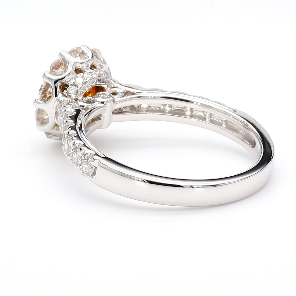 Natural Orange Round Diamond Ring | GIA Certified
