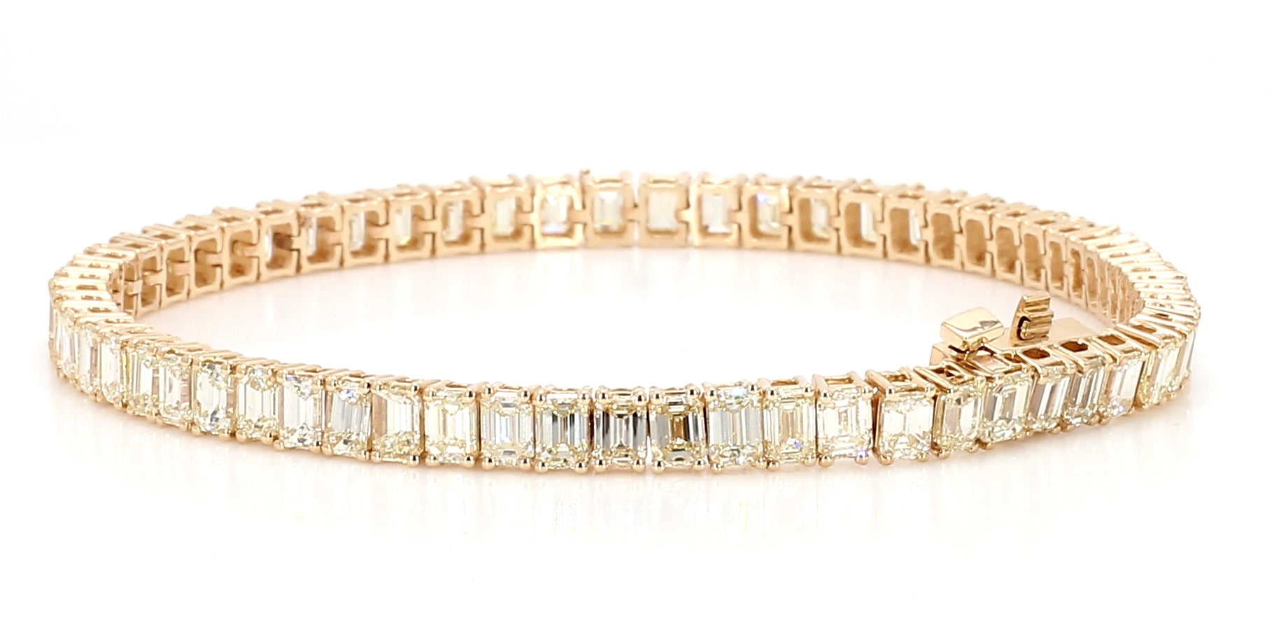 Natural White Emerald Diamond Bracelet