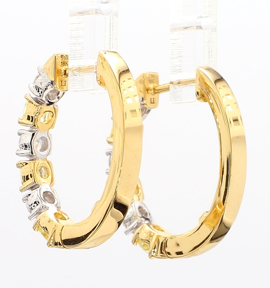 Natural Yellow Cushion Diamond Earrings