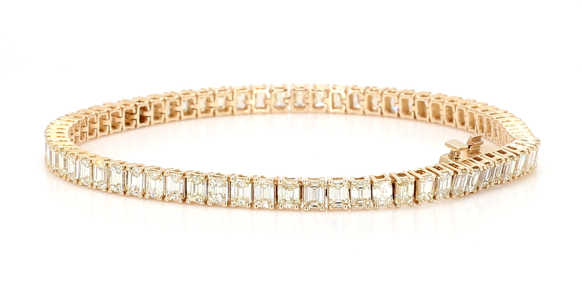 Natural White Emerald Diamond Bracelet