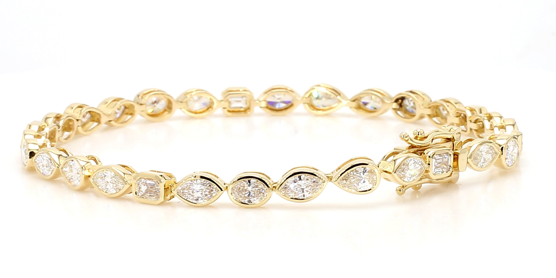 Natural White Oval Diamond Bracelet