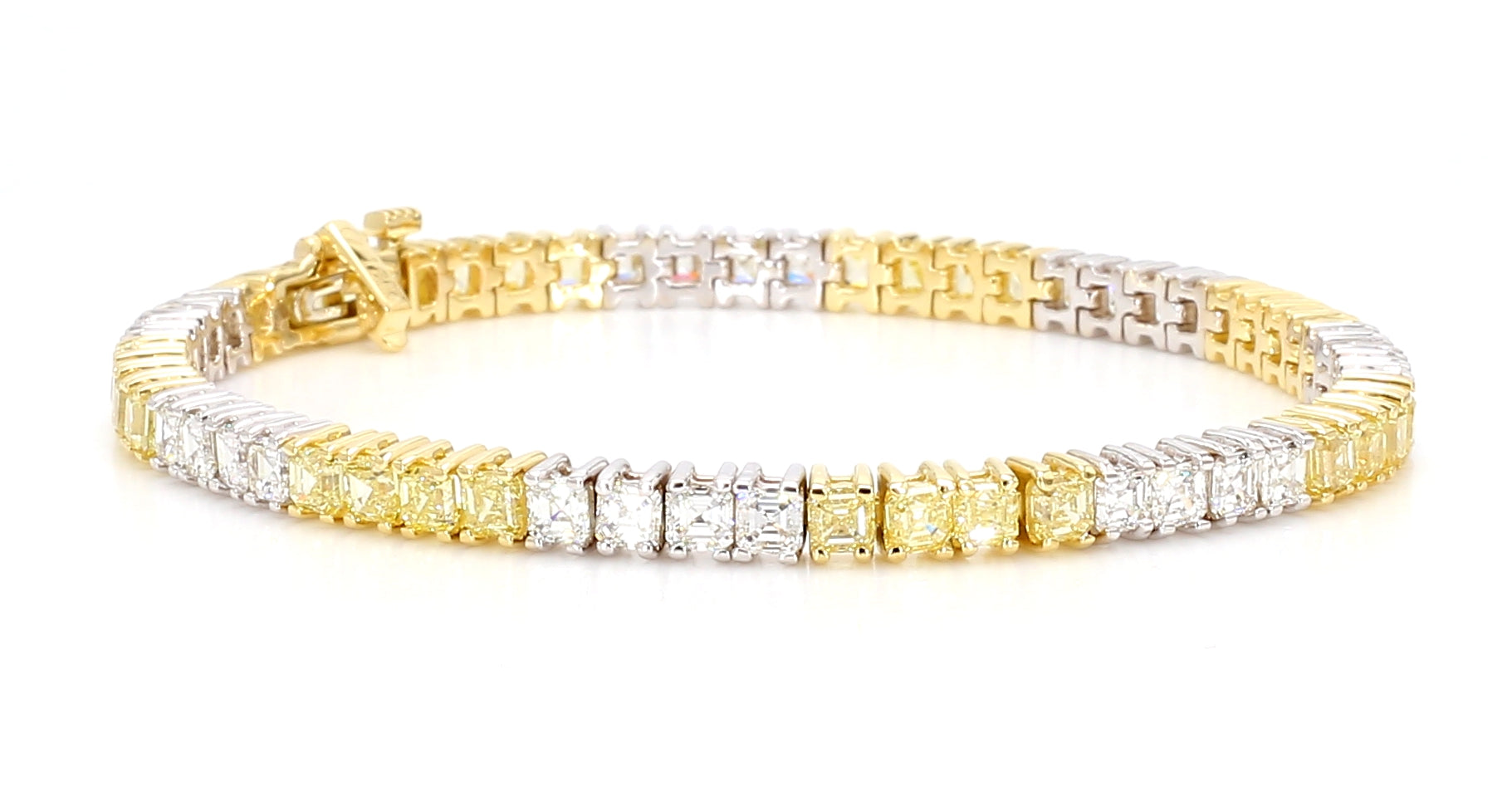 Natural Yellow Cushion Diamond Bracelet