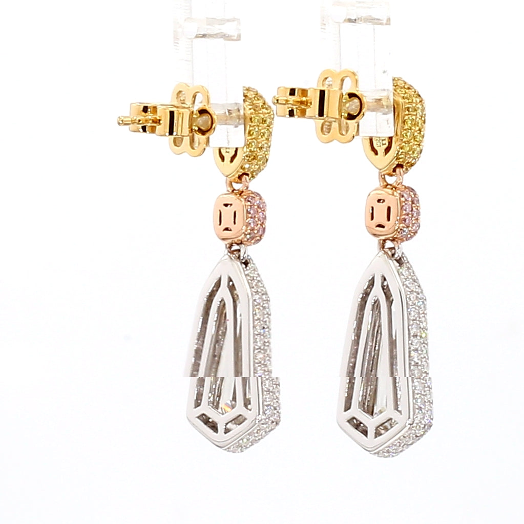 Natural White Kite Diamond Earring | GIA Certified