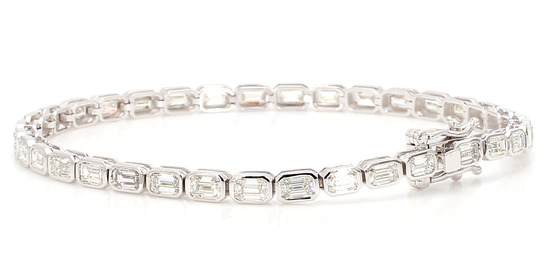 Natural White Emerald Diamond Bracelet