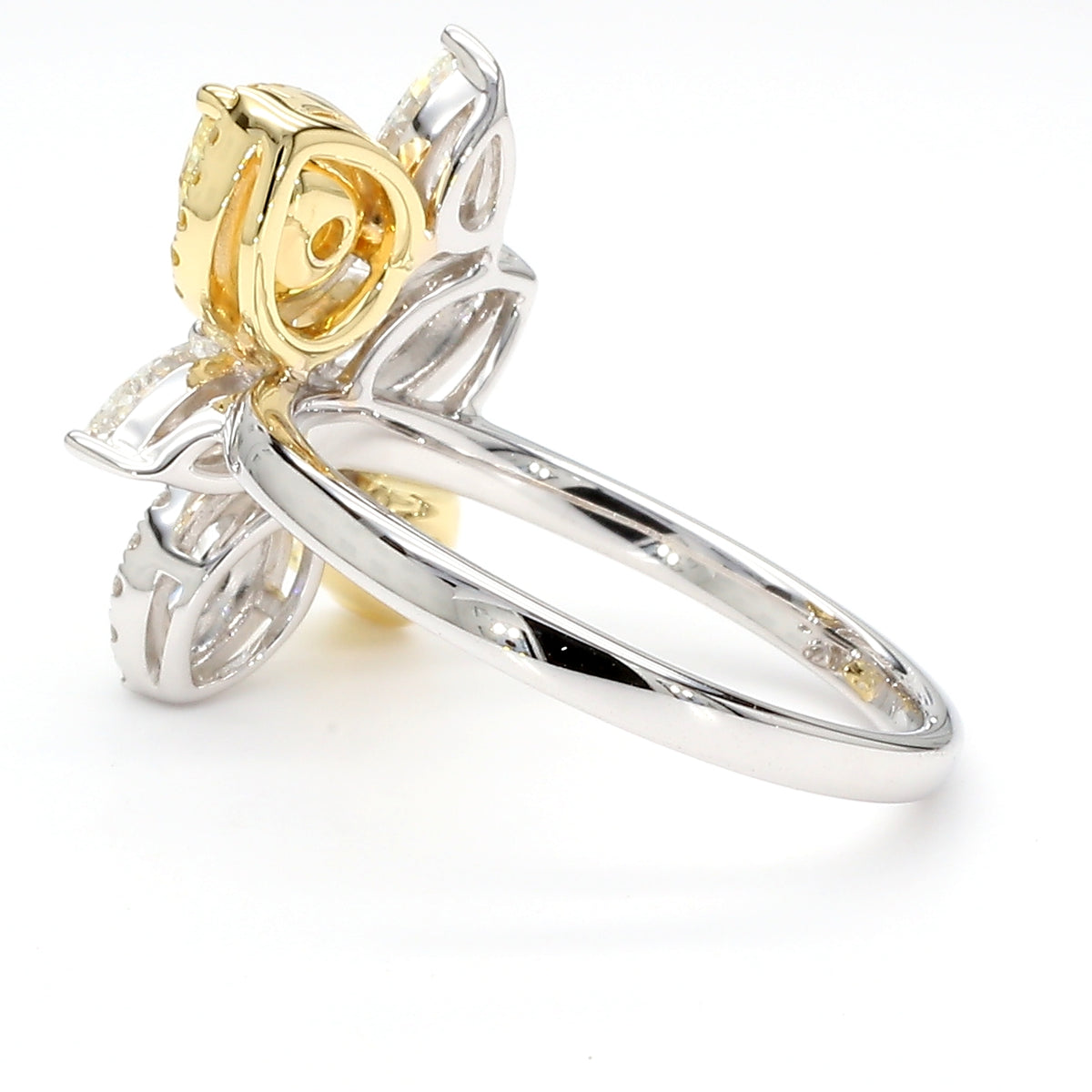 Natural White Pear Diamond Ring