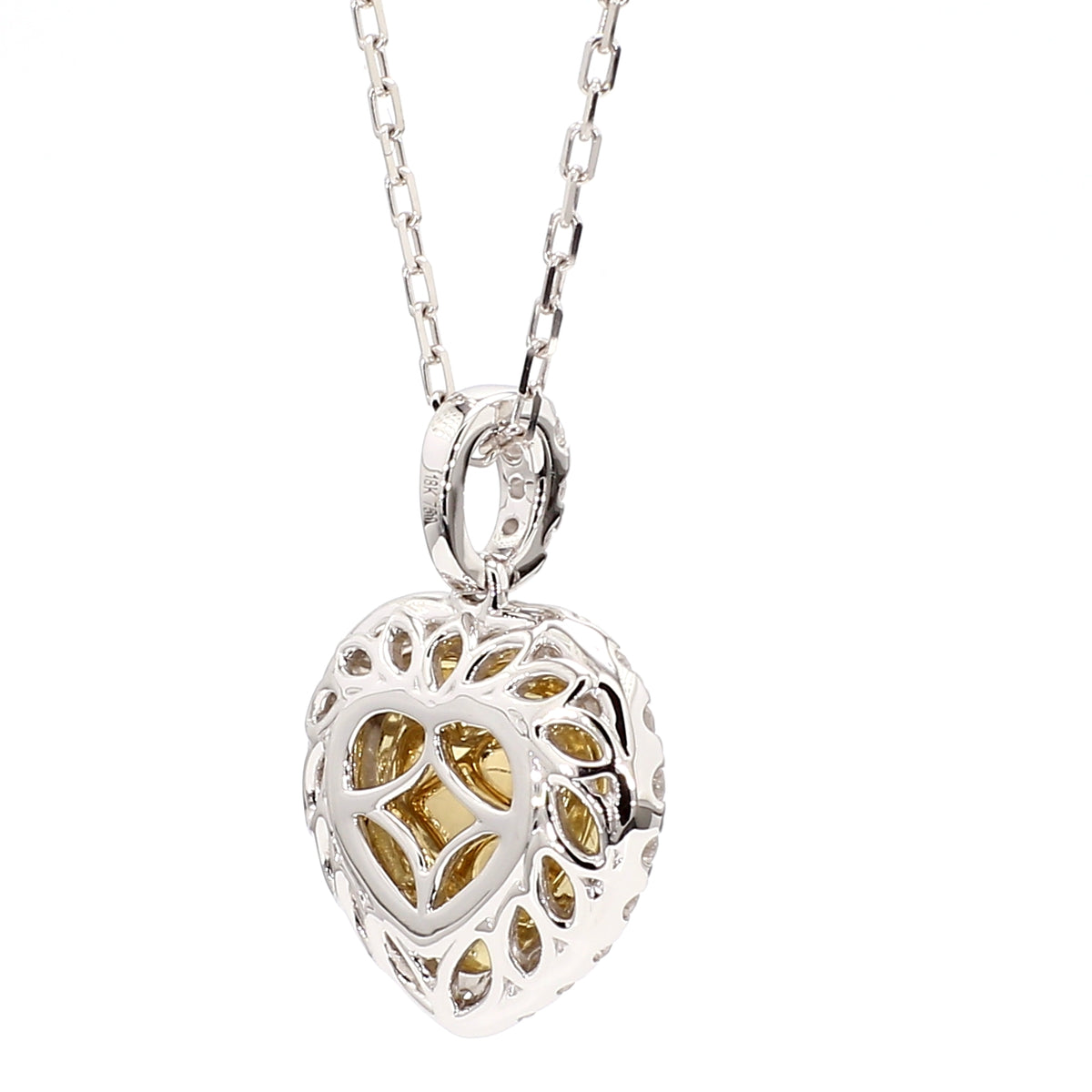 Natural Yellow Heart Diamond Pendant | GIA Certified