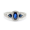 Natural Oval & Pear Sapphire & Diamond Ring product image 3