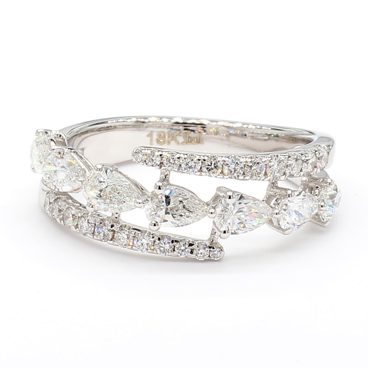 Natural Pear Diamond Spiral Ring product image 3