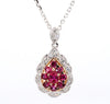 Natural Ruby & Diamond Pear Drop Necklace product image 3