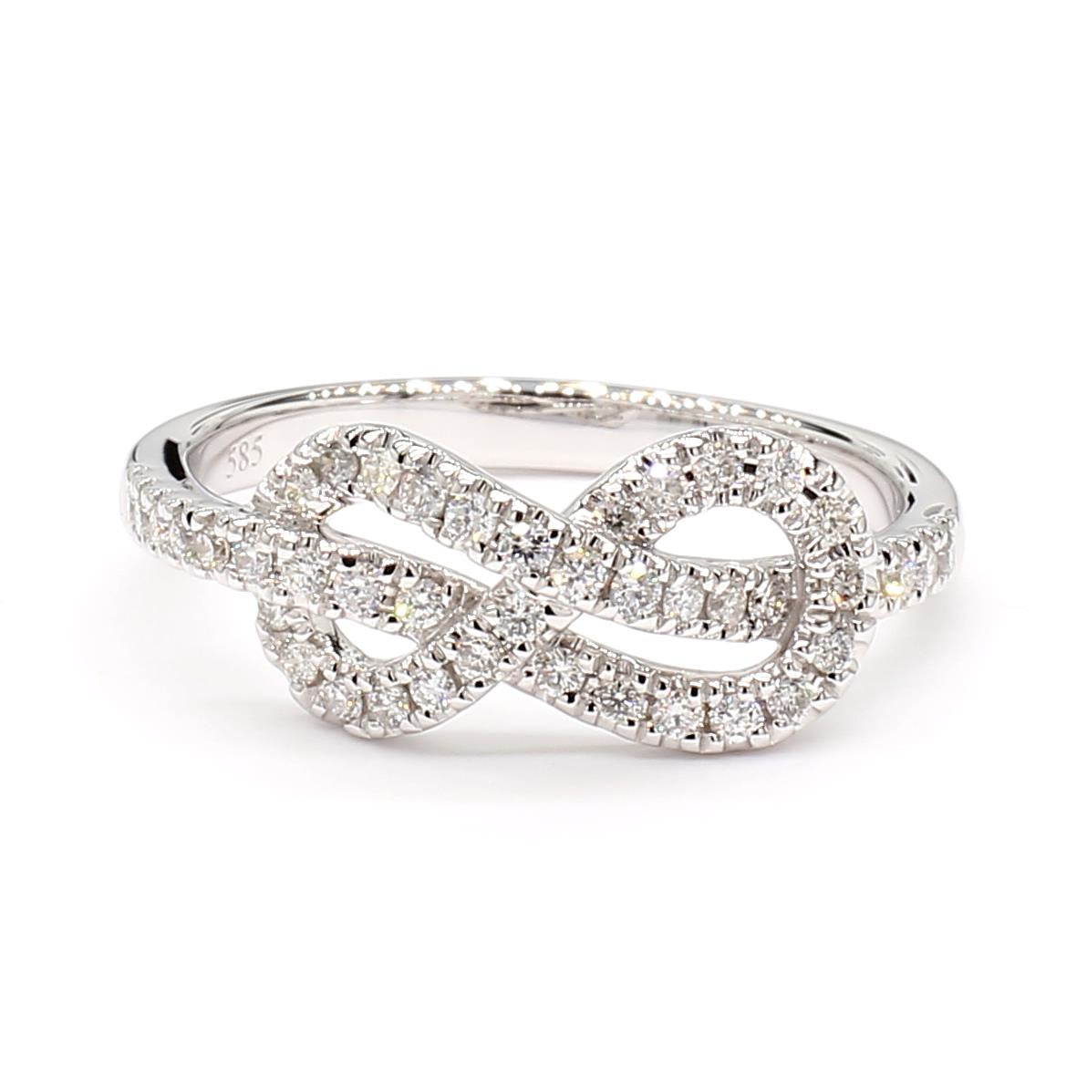Natural Diamond Infinity Knot Ring product image 3