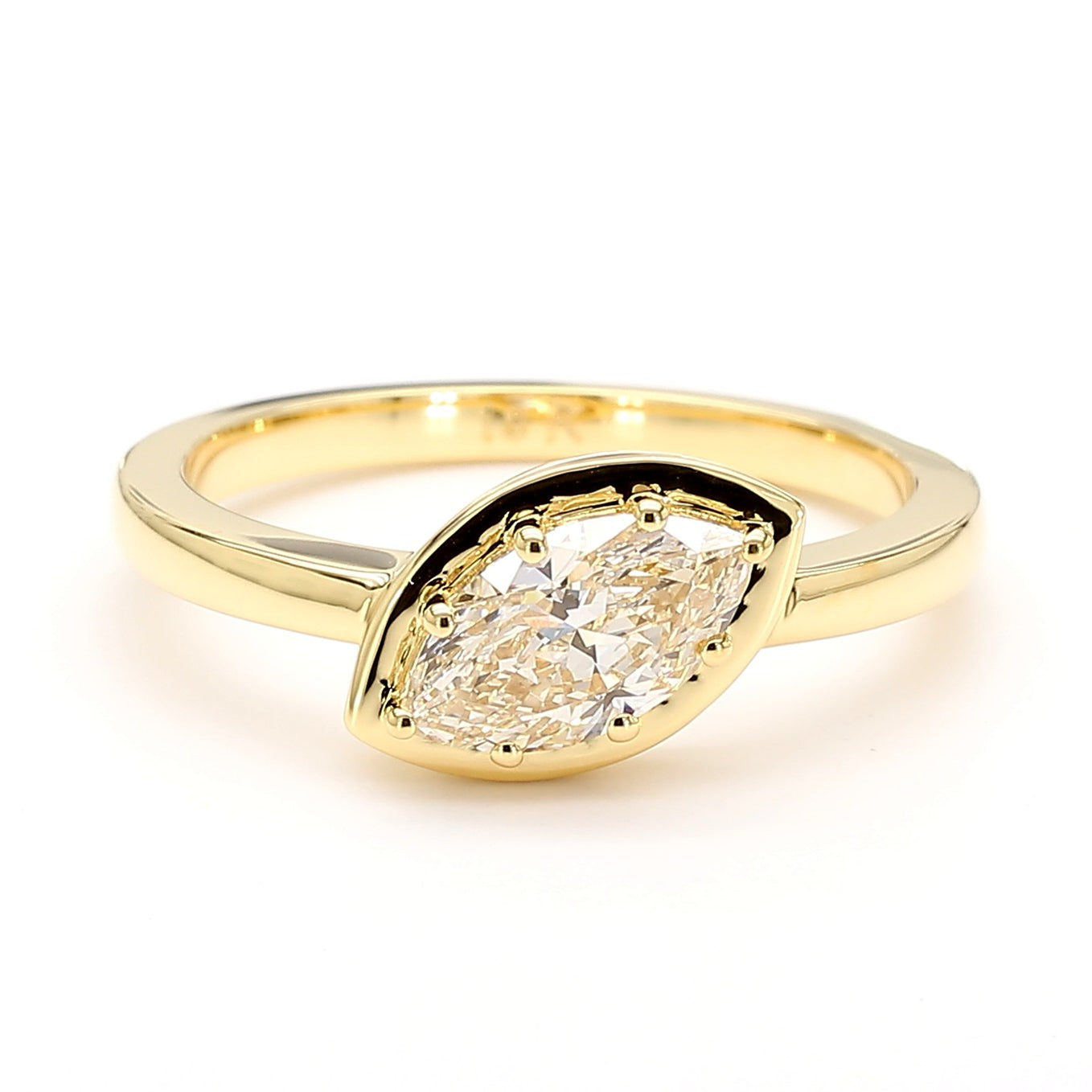 Natural White Marquise Diamond Ring product image 3