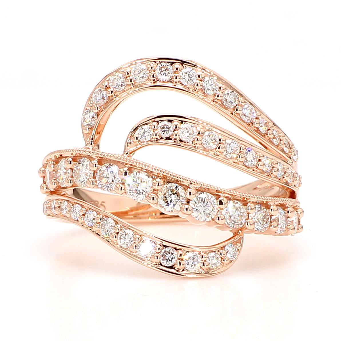 Natural White Diamond Rose Gold Ring product image 3