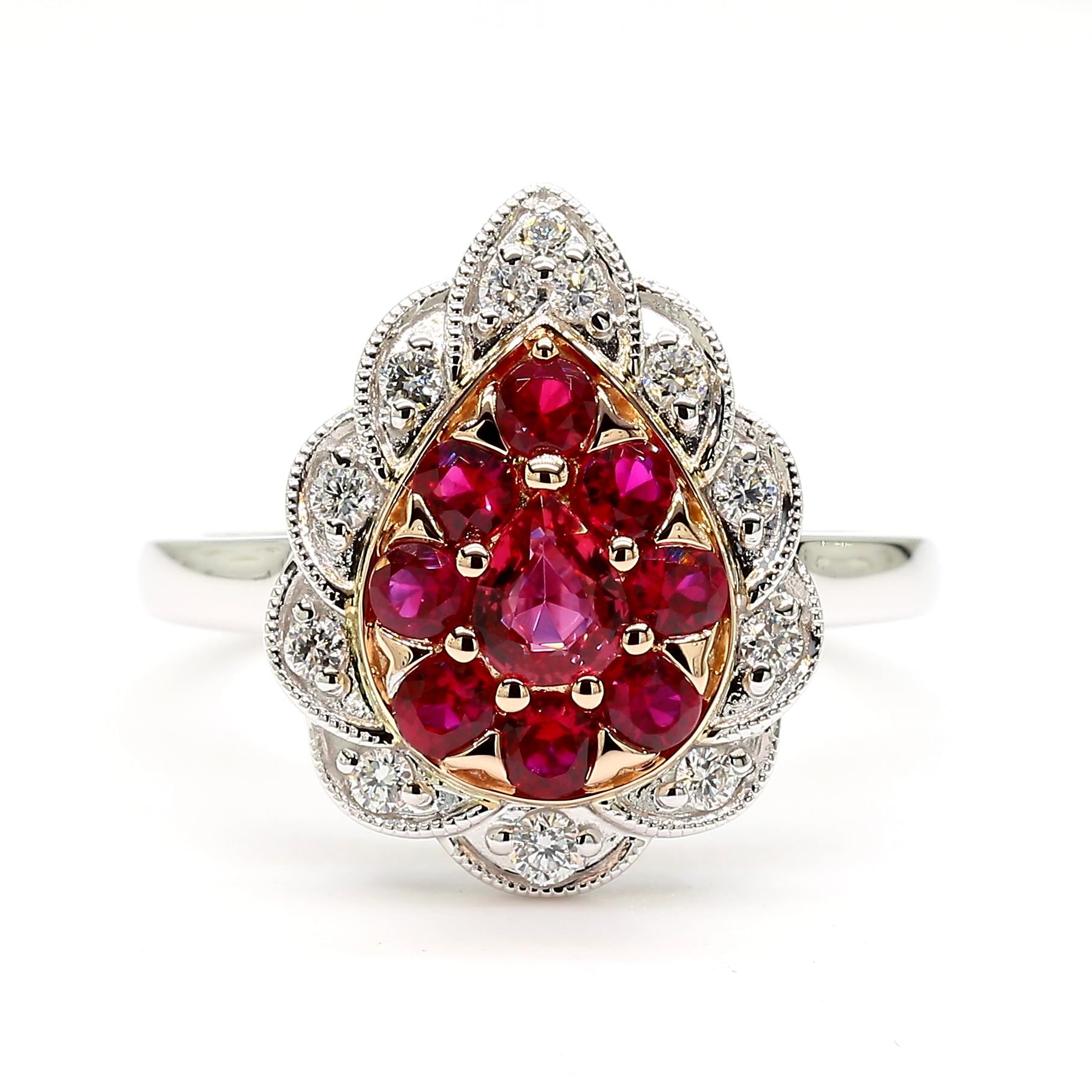 Natural Ruby & White Diamond Ring product image 3