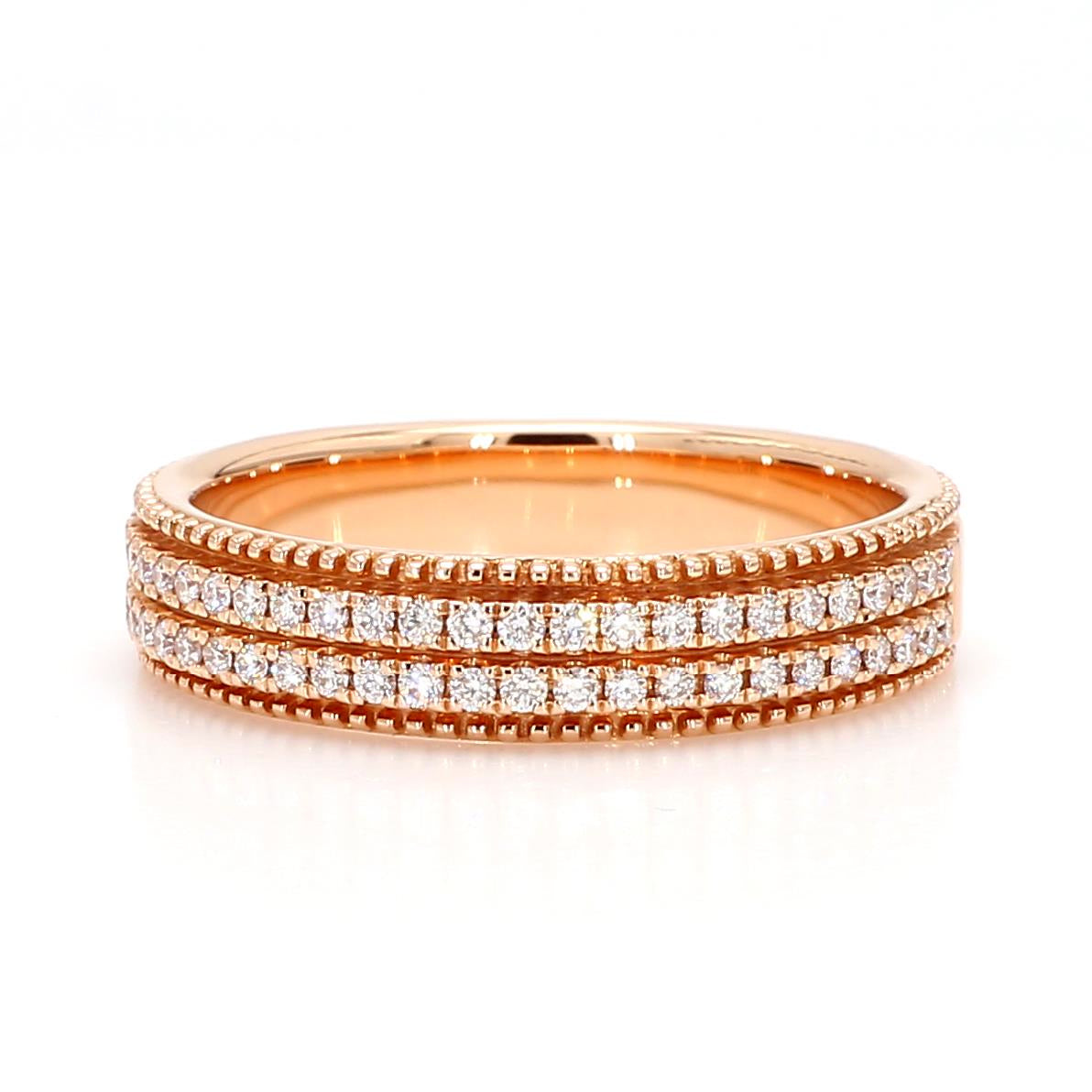 Natural White Diamond Rose Gold Band product image 3