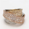 Natural Diamond Tri-Gold Ribbon Ring product image 3
