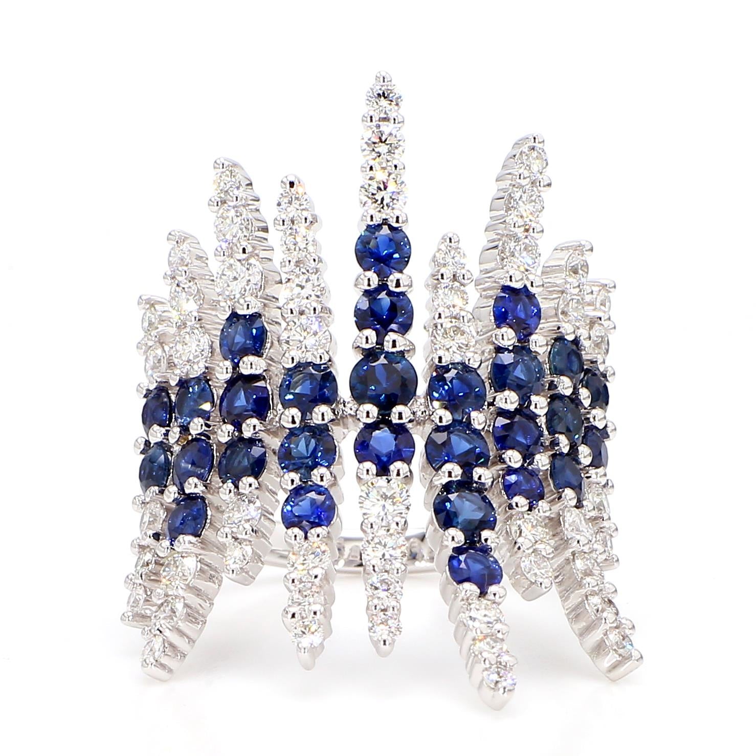 Natural Sapphire & White Diamond Ring product image 3