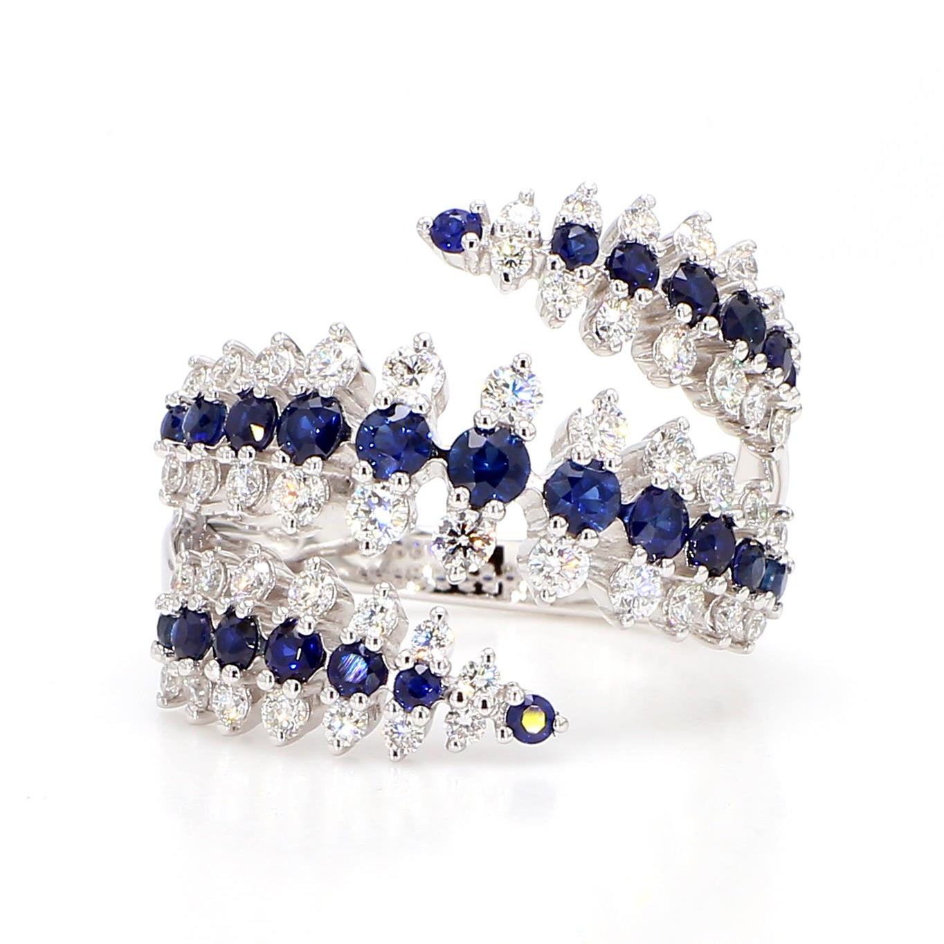 Natural Sapphire & White Diamond Ring product image 3