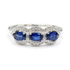 Natural Oval Sapphire & White Diamond Ring product image 3