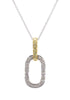 Natural Yellow & White Diamond Oval Pendant product image 3