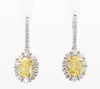Natural Yellow Oval Diamond Drop Earrings product image 3