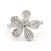 Natural Trapezoid Diamond Flower Ring product image 3