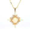 Natural Round Opal & White Diamond Pendant product image 3