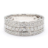 Natural White Diamond Three Rows Band product image 3