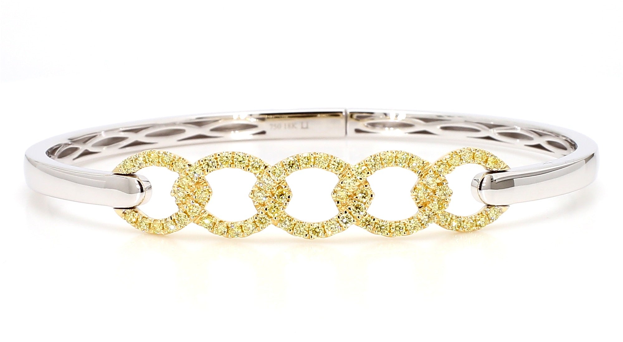 Natural Yellow Diamond Link Bangle product image 3