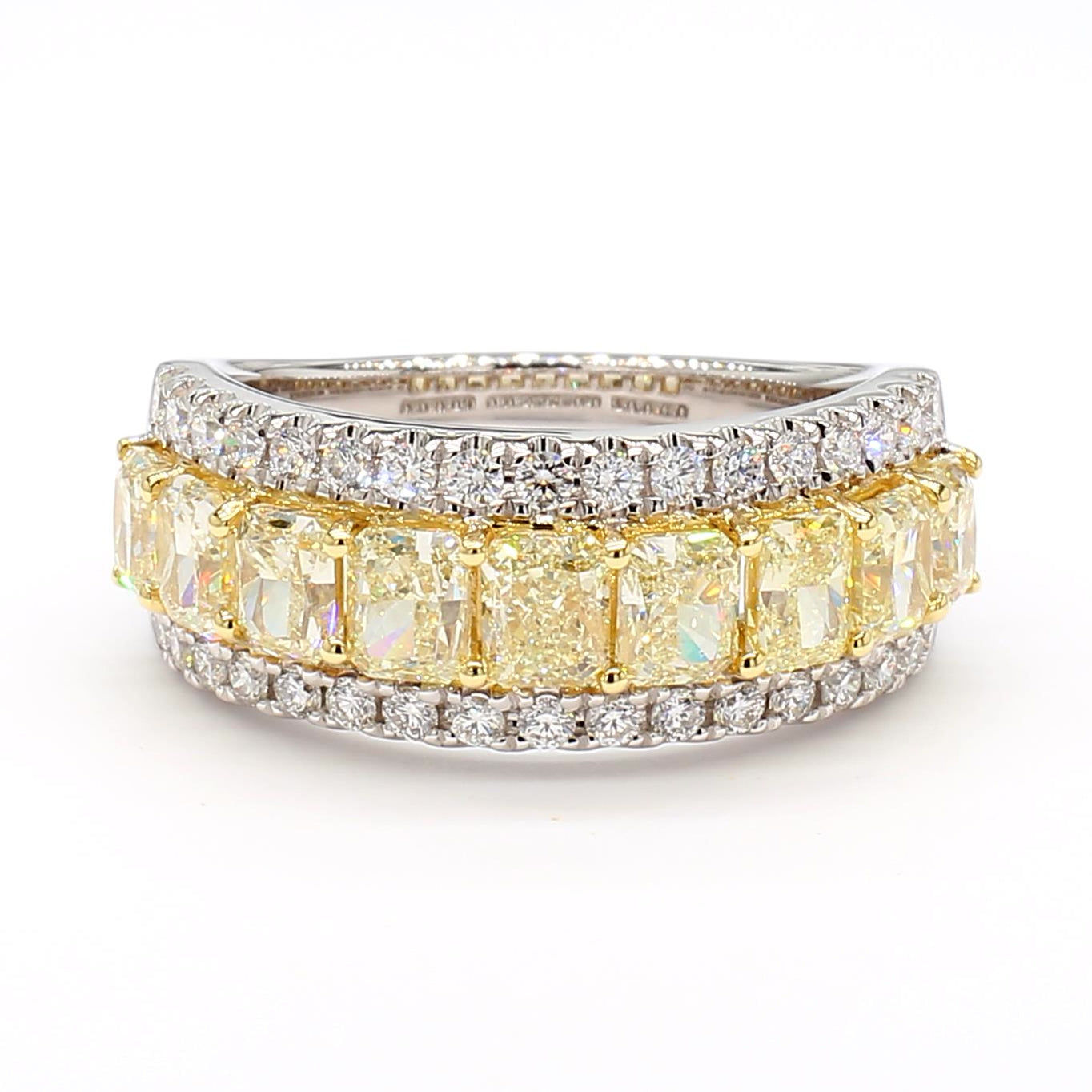 Natural Yellow Cushion Diamond Band product image 3
