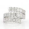 Natural Emerald Cut Diamond Spiral Ring product image 3