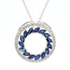 Natural Sapphire & Diamond Circle Necklace product image 3