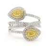 Natural Yellow Pear Diamond Crossover Ring product image 3