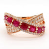 Natural Ruby & White Diamond Crossover Band product image 3