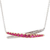 Natural Ruby & Diamond Crossover Necklace product image 2