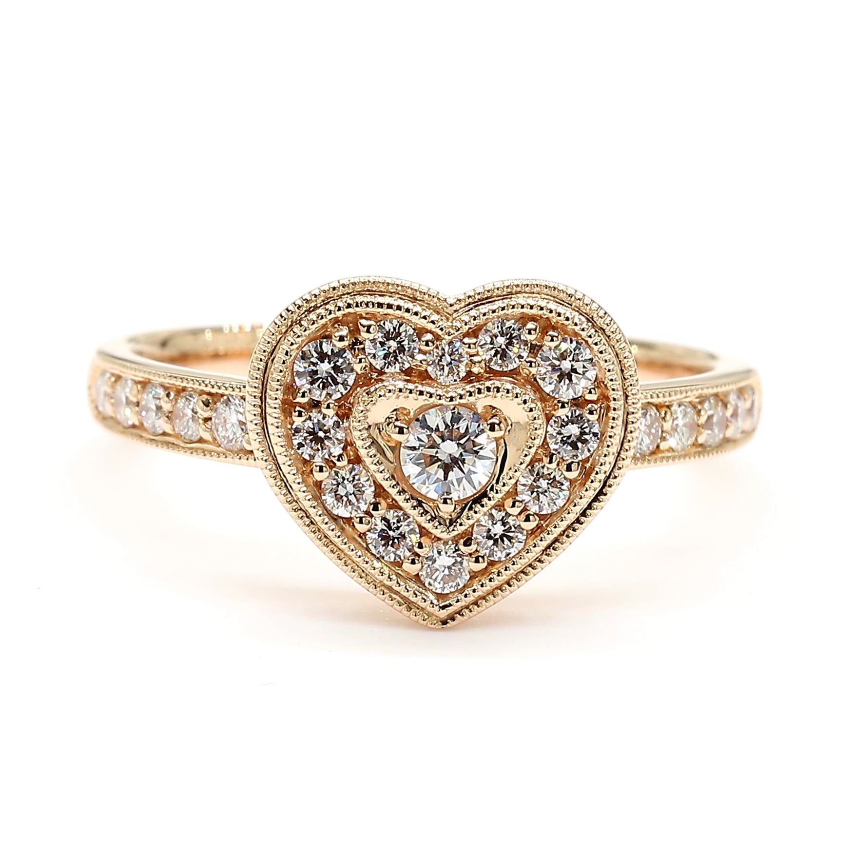 Natural Diamond Heart Ring product image 3