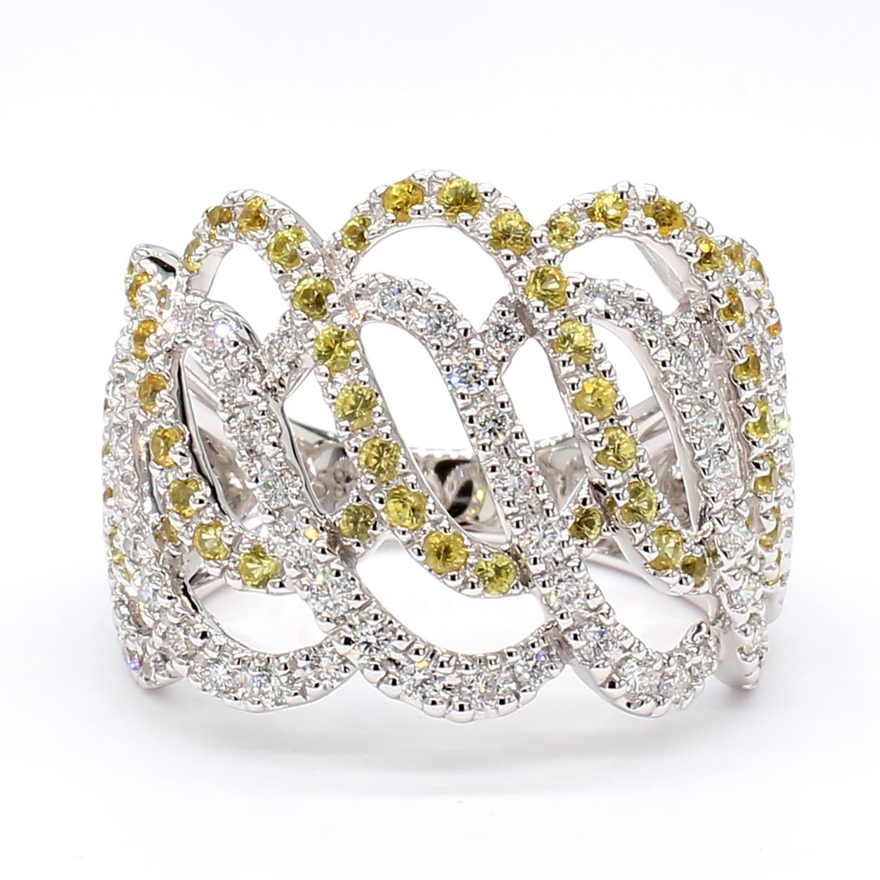 Natural Sapphire & Diamond Wave Band product image 3