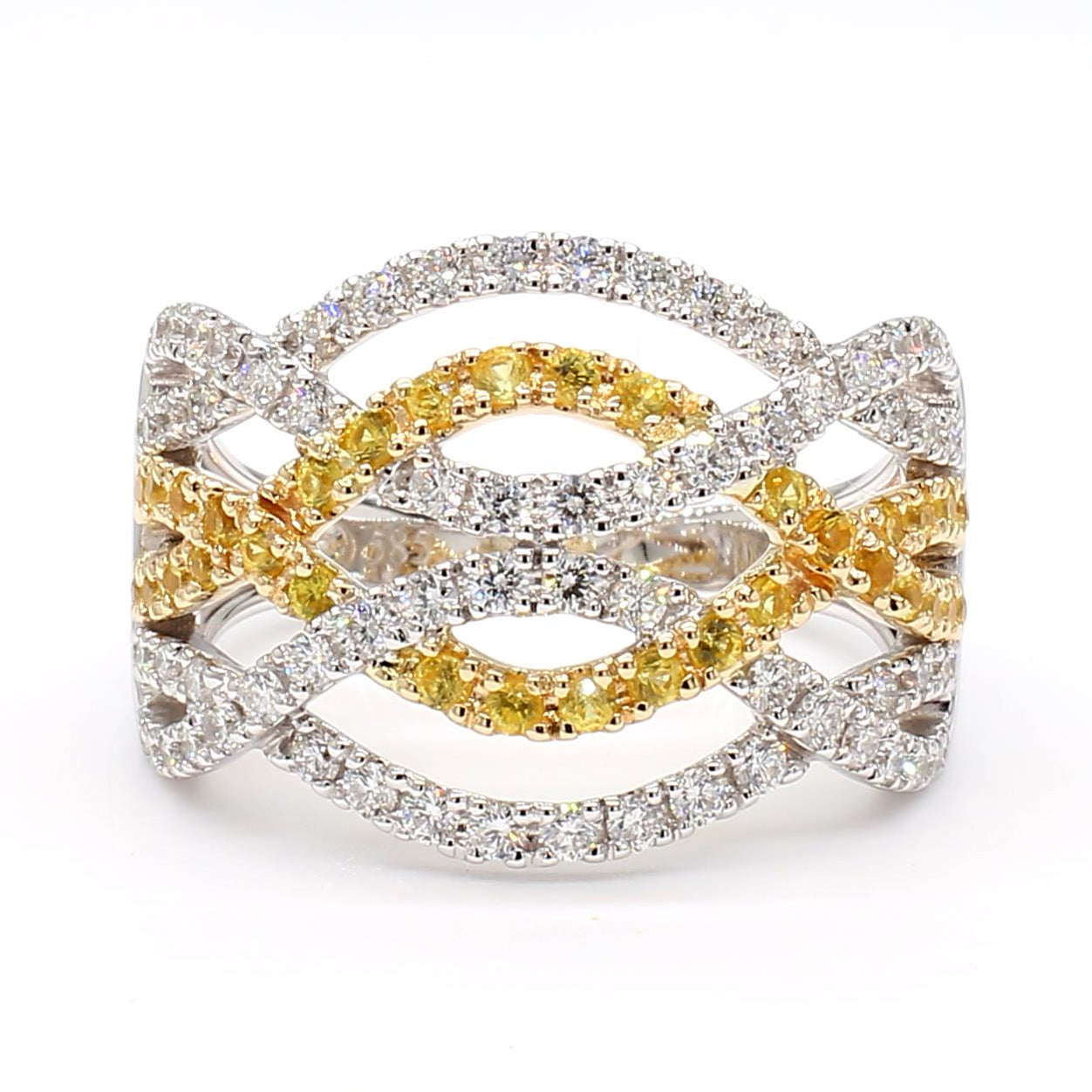 Natural Yellow Sapphire & Diamond Ring product image 3