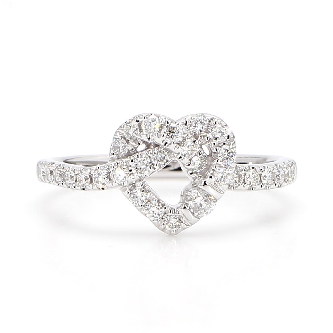 Natural Diamond Heart Knot Ring product image 3