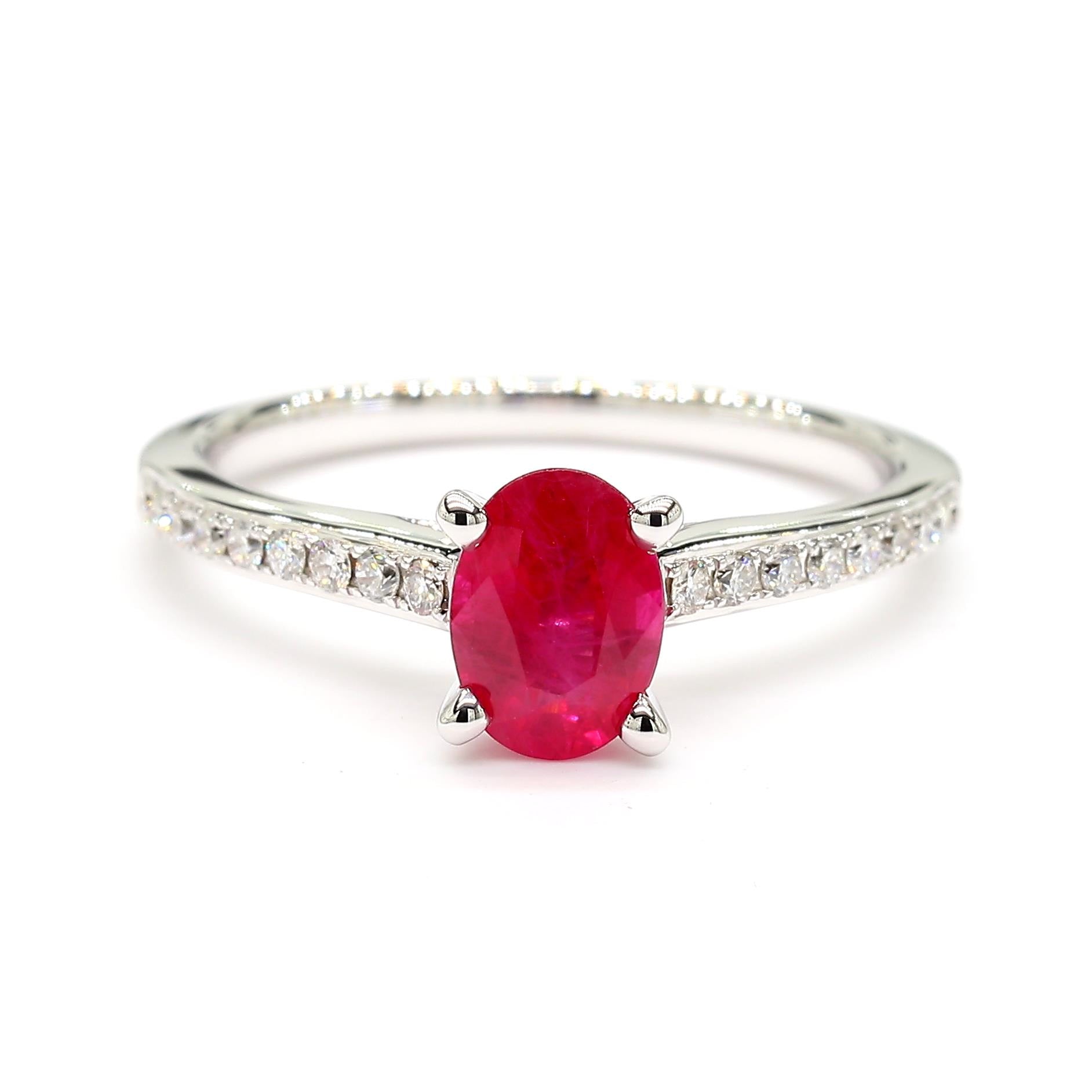 Natural Ruby & White Diamond Ring product image 3