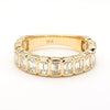 Natural Emerald Cut Diamond Bezel Band product image 3