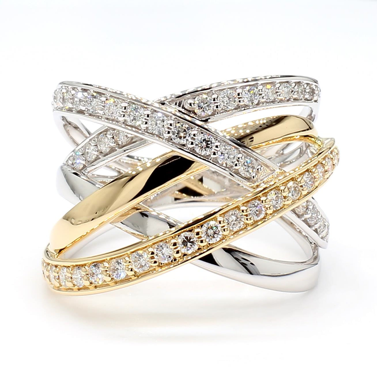 Natural Diamond Crossover Ribbon Ring product image 3