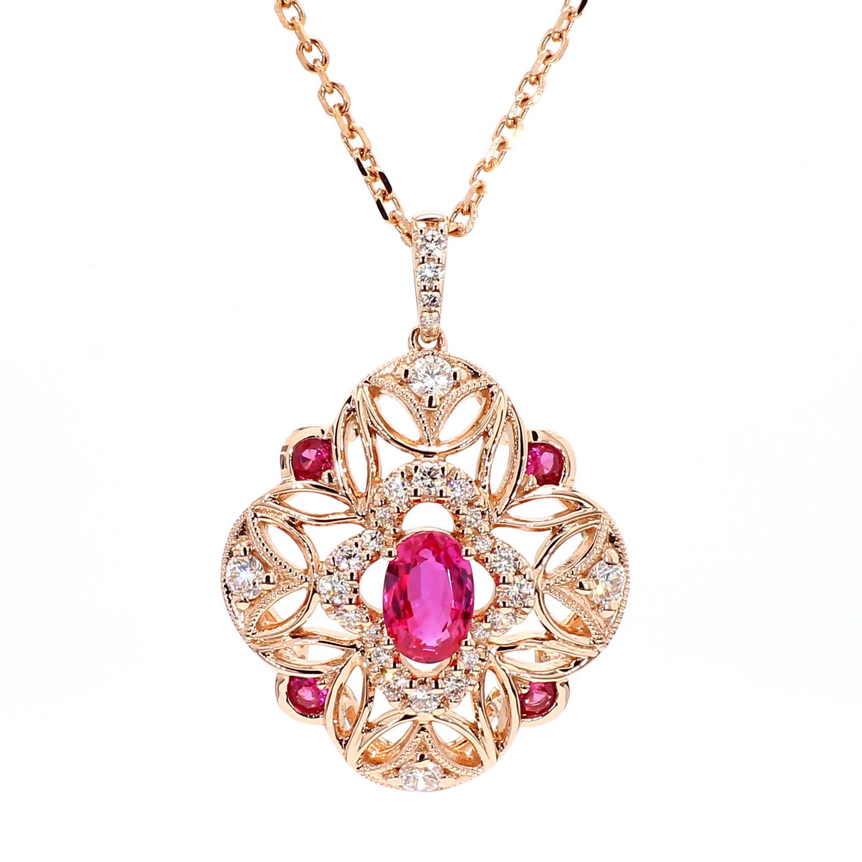 Natural Ruby & Diamond Necklace product image 3