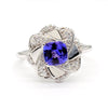 Natural Cushion Tanzanite & Diamond Ring product image 3