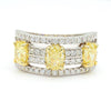 Natural Yellow Oval & White Diamond Band product image 3