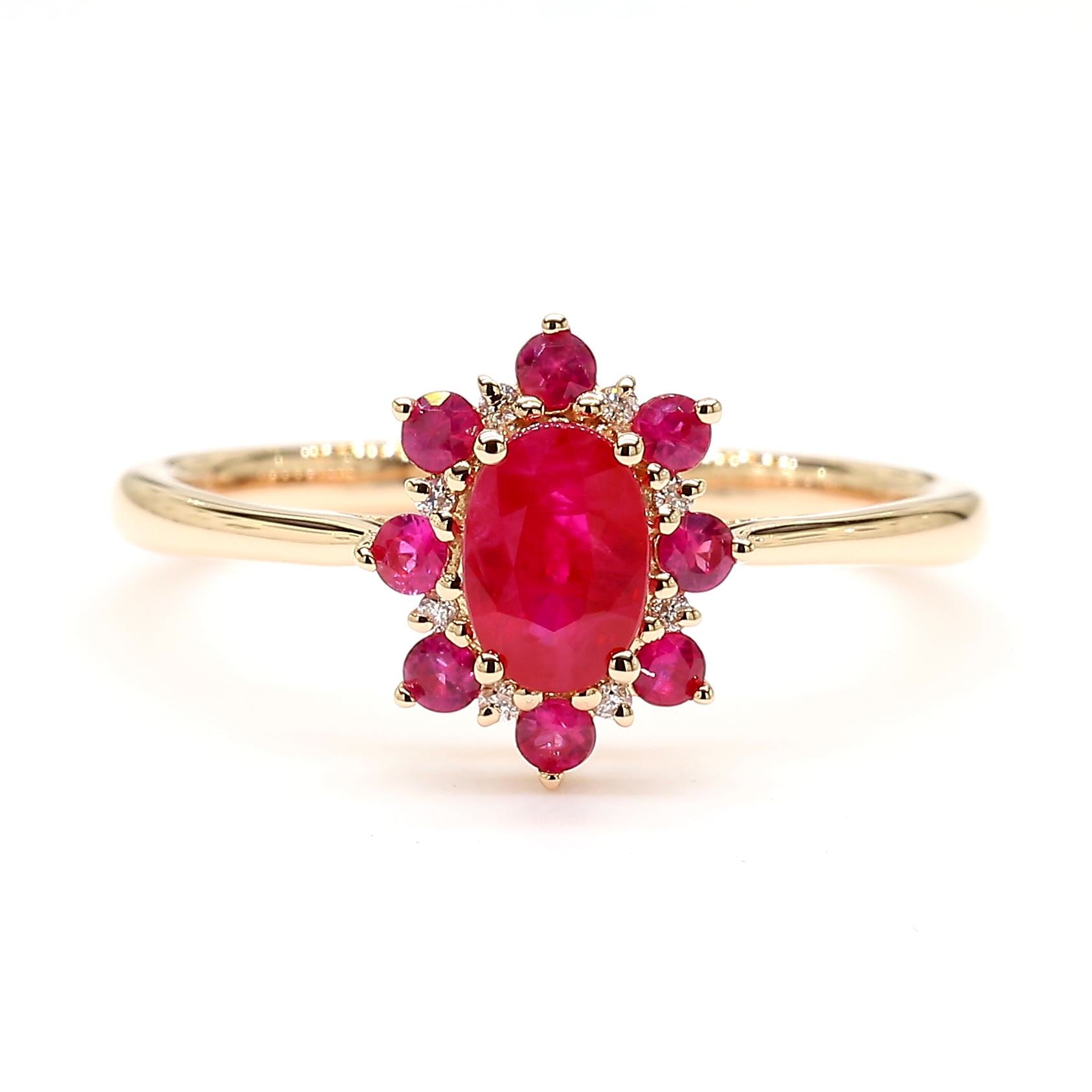 Natural Ruby & White Diamond Ring product image 3