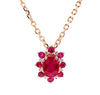 Natural Ruby & Diamond Floral Necklace product image 3