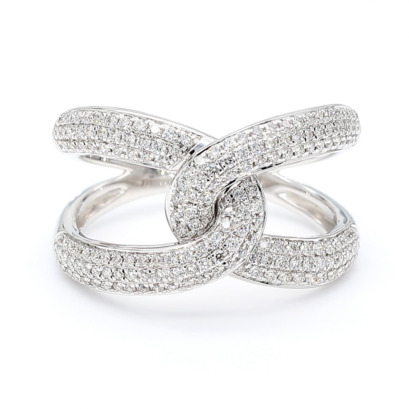 Natural Diamond Interlocking Pavé Ring product image 3